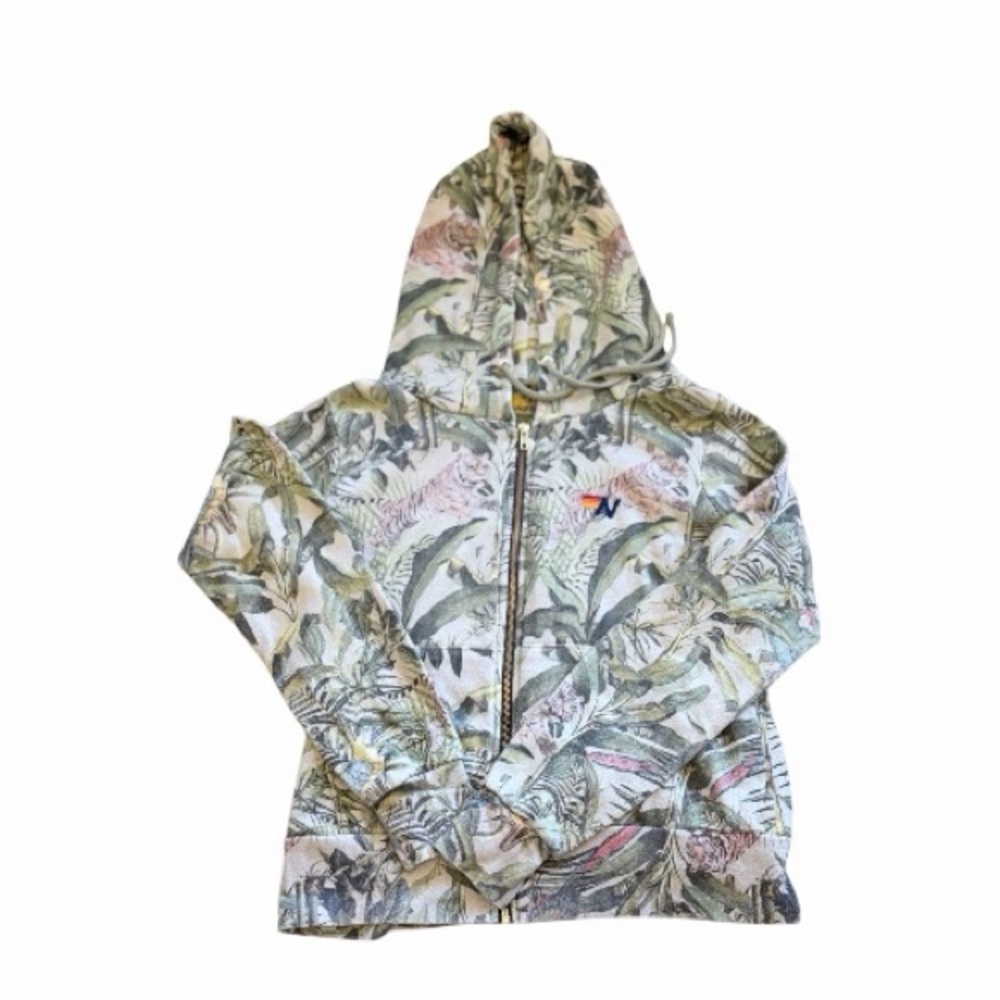 HTF Aviator Nation Jungle Full Zip  Hoodie Sand - Picture 2 of 6